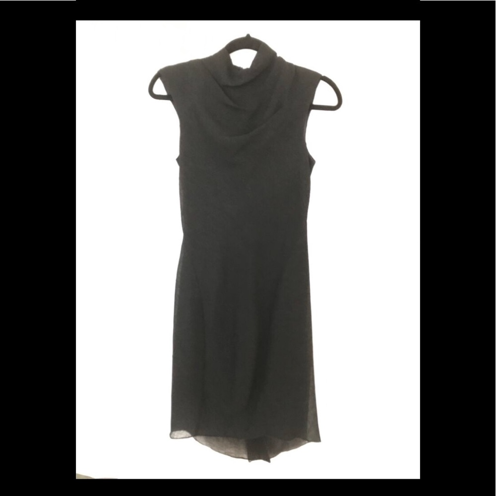 Helmut Lang Crepe Drape Dress